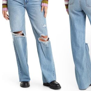 Abound Wide Leg Ripped Jeans